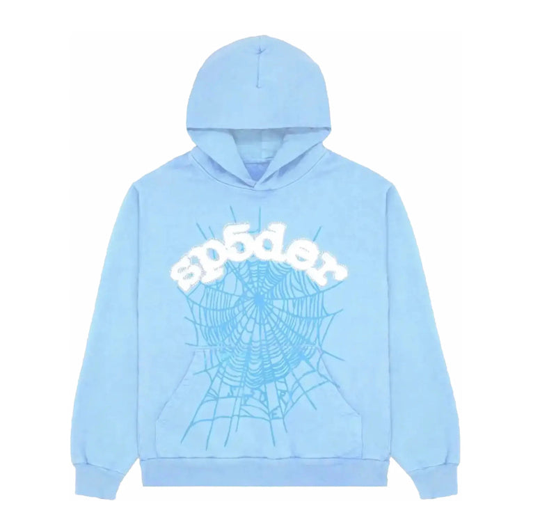 Sp5der Hoodie Sky Blue