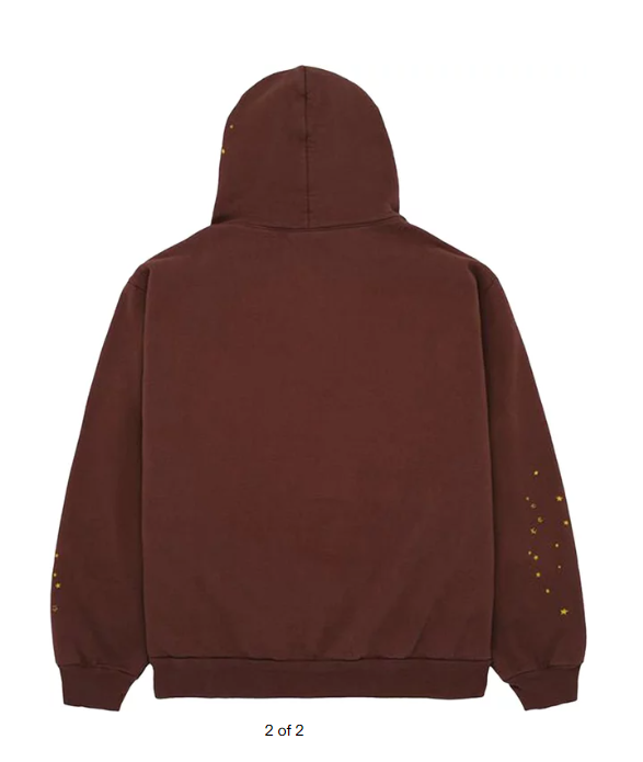 Sp5der "WEB" Hoodie Brown